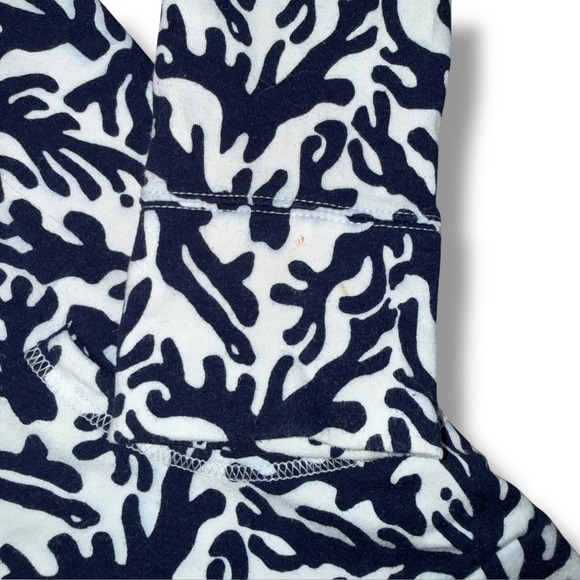 Lilly Pulitzer Finn Zip Up Jacket Womens Medium Navy Blue White Coral Good - Picture 2 of 6